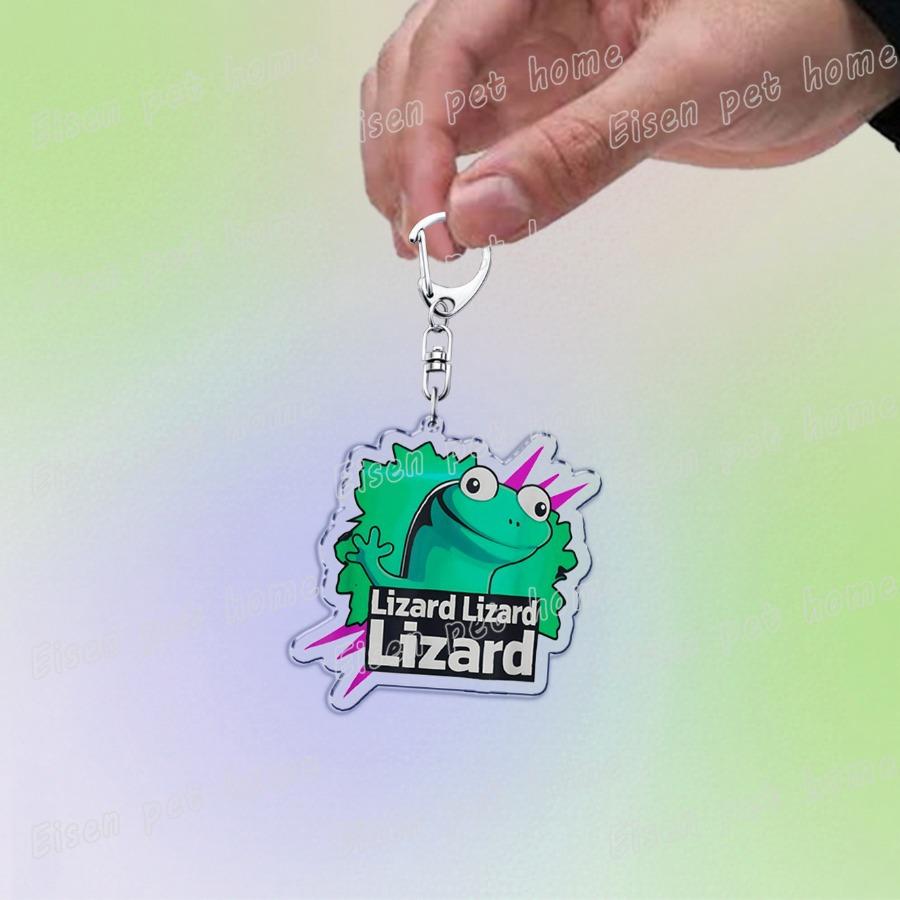 Funny Lizard Lizard Lizard Cute Keychain Llavero Accessories Bag Elio Meme Keychains Keyrings Jewelry Fans Gift
