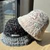 New Dopamine Color Matching Basin Hat for Women In Autumn and Winter Warm Ear Protection Fisherman Hat Plush Hat Wool Bucket Hat Woven Trendy