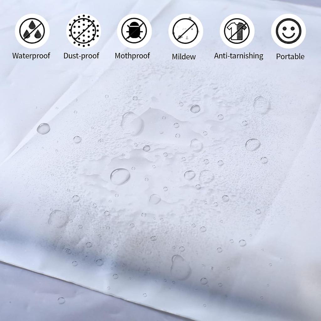 20 Pcs Travel Storage Bags, Clothes Packaging, Reusable Plastic Ziplock, Frosted Waterproof Resealable Clothing Zipper Pouch for Shoes Cosmetics Stora