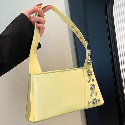 2025 Summer New Women's Bags Niche Handbags Personalized High Value Fashion Rivet Shoulder Bags Trendy Bags Women