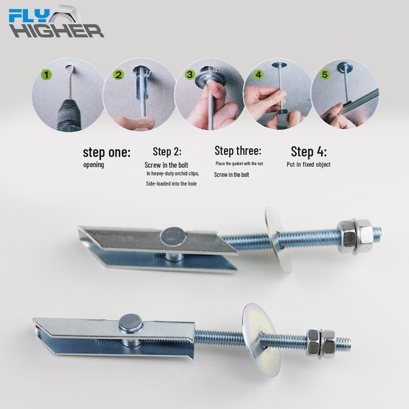 Heavy-duty Orchid Clip Iron Airplane Ceiling Fixation Expansion Bolt