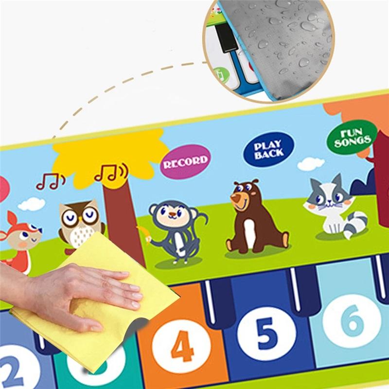 Piano Mat for Kids Kids Toddlers Floor Keyboard Dance Mat Baby Fitness Play Animal Music Blanket Instrument Toys Girl Boy Gift