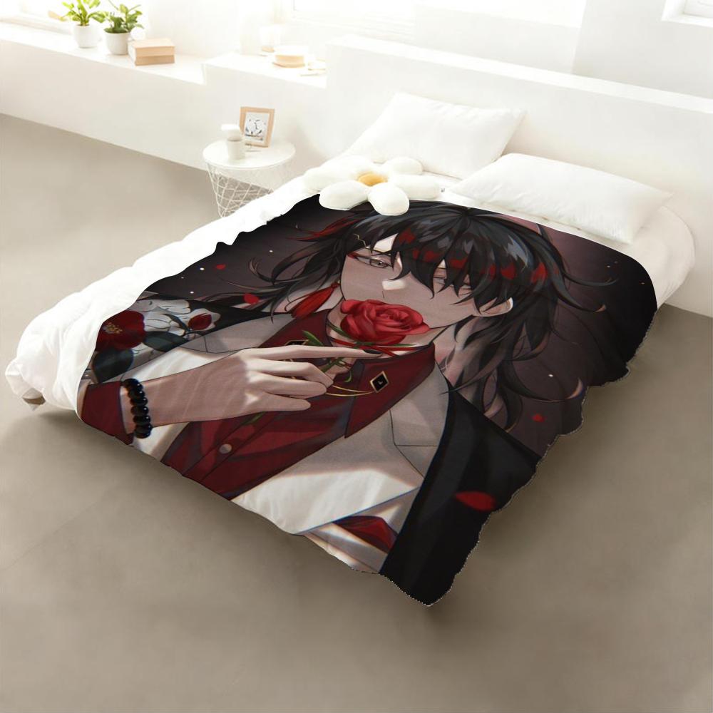 Character Vox Akuma Throw Flannel Throw Blanket: Soft Kid-Friendly Warm Anti-Static All Season Washable Couch Bed Home