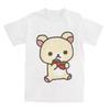 Voľnočasové tričká Rilakkuma s jahodami pre ženy, tričká s okrúhlym výstrihom, tričká so zvieracím medveďom, krátky rukáv, dámske topy