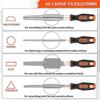 18Pcs Professional Files Set, Premium T12 Metal Files with Suitcase, Flat/Triangle/Half-Round/Round Large Files