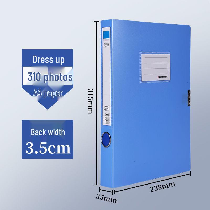 A4 Dokumentenorganisations-Aufbewahrungsbox - Verdickte Plastikmappe für Konten & Verträge