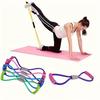 8-Shaped Elastic Resistance Band with Foam Handles - Fitness Tension Bands for Abdomen, Waist, Arms, Legs - Beginner-Friendly Stretching Exercises