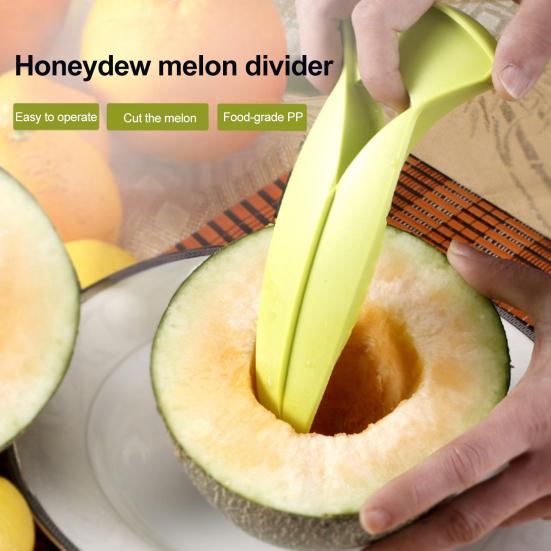 Melon Cube Cutter Tool Quick Fruit Slicer for Cantaloupe Easy Clean Dishwasher Safe Kitchen Gadget for Melons And Summer Snacks