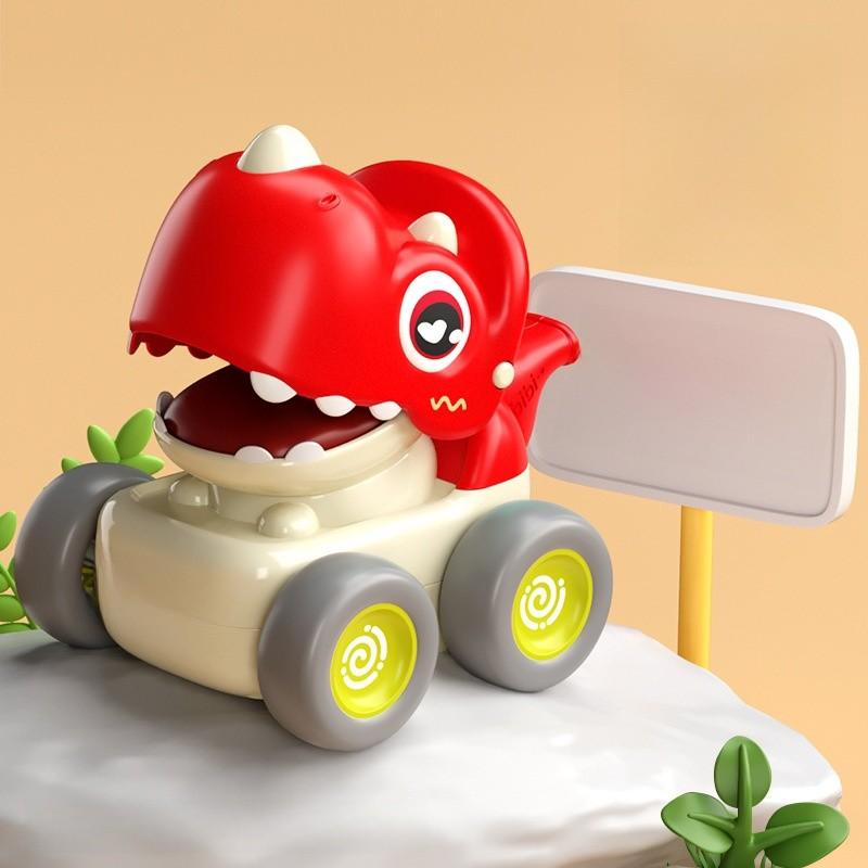 Dinosaur Pressing Whistle Inertia Car With Interactive Play For Kids Ages 3 To 6