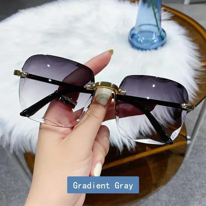 Frameless Cut Edge Sunglasses New Summer Sun Visors Women's Transparent Multi-color Lenses UV400 Women Sunglasses