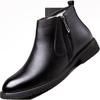 Men's Boots Fashion Cow Leather High-top Boot Classic Business Ankle Boots Winter Plush Warm Cotton Shoes Winter Men Dress Boots