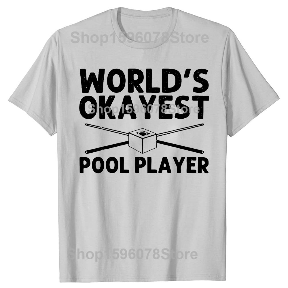 Funny Pool Art for Men Women Billiards Lover Pool Player T Shirts Men Casual Humor Streetwear Short Sleeve Crewneck Clothing