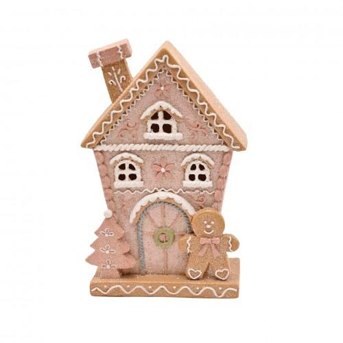 Santa & Friends Light Up Gingerbread House - Pink