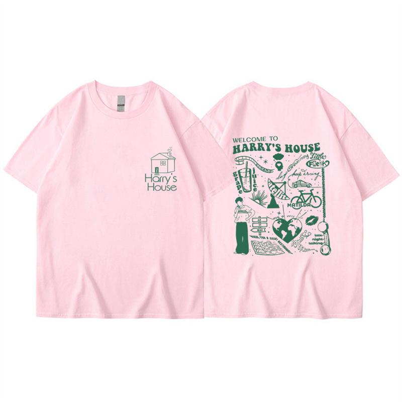 Harrys House Love on Tour Tshirt 100 Cotton Shirts Lovely Cartoon Print Tshirt Fashion Mens Clothes Summer Oversized T Shirt