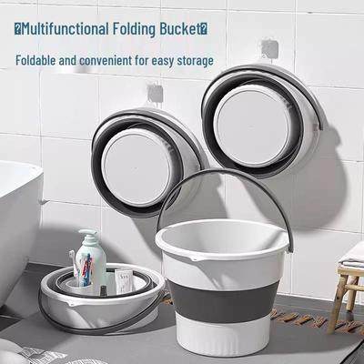 Portable Outdoor Folding Wash Bucket - Ideal for Fishing, Car, Travel, & Household Use
