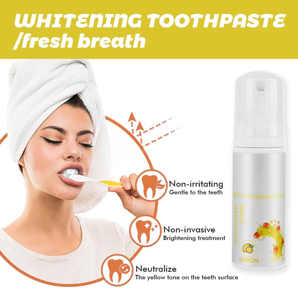 Tooth Coloring Serum Whitening Foam Teeth Cleaning 50ML