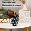 Tiny Christmas Tree Battery-Operated Realistic Artificial Resin Miniature Christmas Tree For Table For Indoor Outdoor Porch And