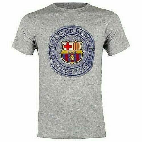 

Серая футбольная футболка Fc Barcelona со значком клуба Fcb Bnwt унисекс