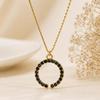 Elegant Women's Stainless Steel Zirconia Clavicle Necklace