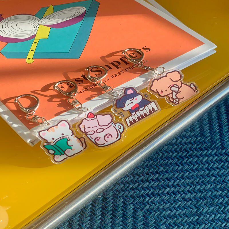 4 types of acrylic key rings (Pene, Piti, Dol Dol, Sepsepi) Sepseop