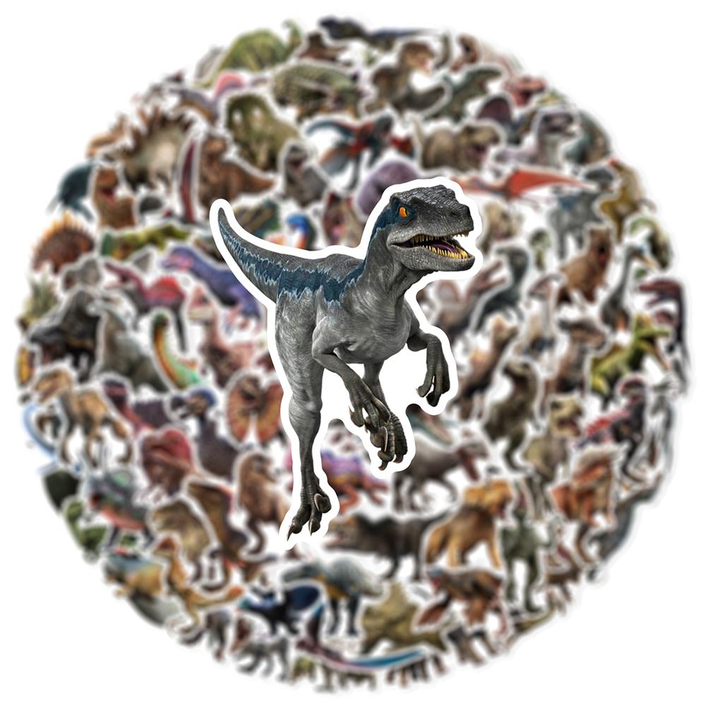 10/30/50/100pcs Jurassic Park Cartoon Stickers Cool Dinosaur Graffiti Decal DIY Suitcase Notebook Laptop PVC Sticker Classic Toy
