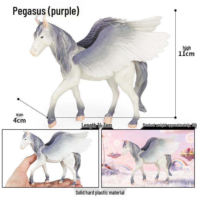 European Mythical Pegasus Unicorn Toy Model: Elf, Mythical Creature, Magic Beast 