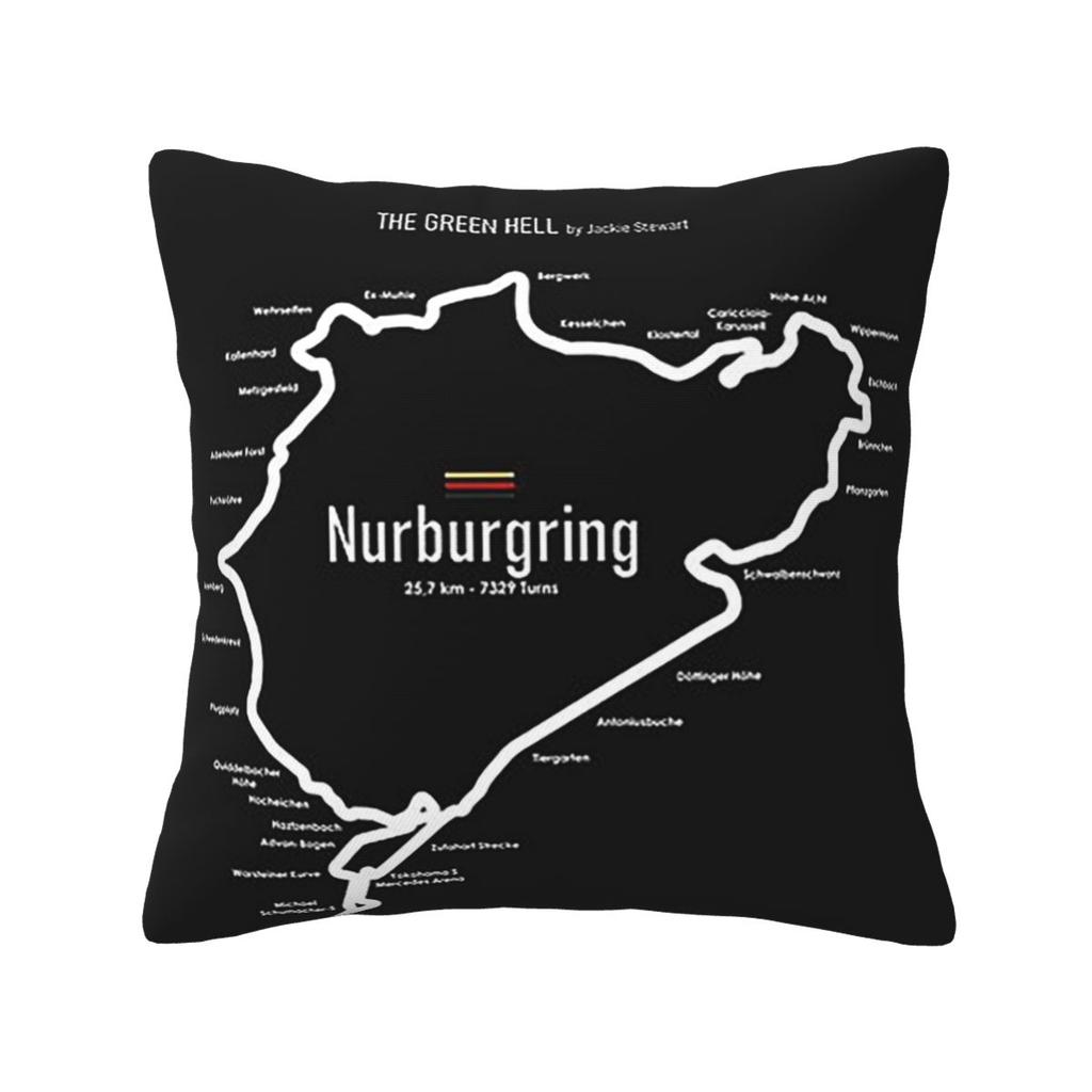 Nurburgring Square Pillowcase Pillow Cover Cushion Decor Comfort Throw Pillow for Home Sofa