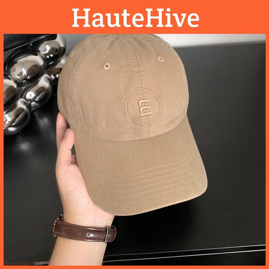 M Embroidered Letter Panel Baseball Hat Breathable Cotton Street Looks Style