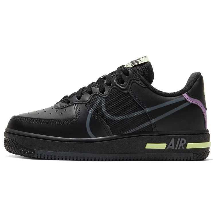 

Кроссовки Nike Air Force 1 React GS Triple Black Violet-Star Barely-Volt Anthracite CD6960-001
