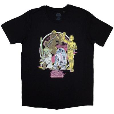 STAR WARS Unisex Adult Heroes Neon T-Shirt