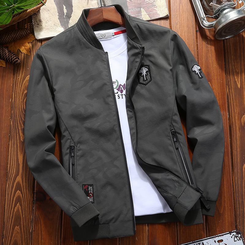 Весенне-осенняя камуфляжная куртка мужская тонкая дышащая стойка воротник повседневная — фото 4