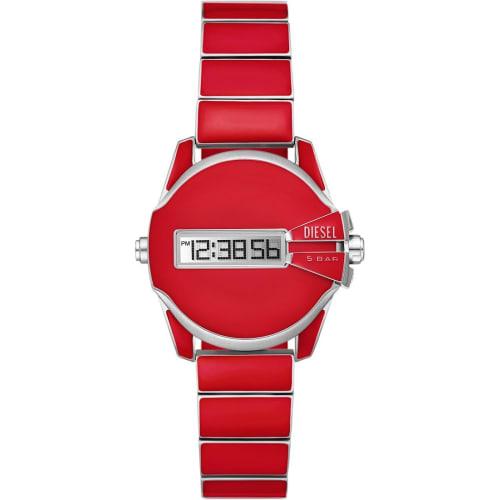 

Diesel Men s Analog-Digital Watch with Stainless Steel Strap, DZ2192, Red, Strap, Red, Strap, Red, Strap