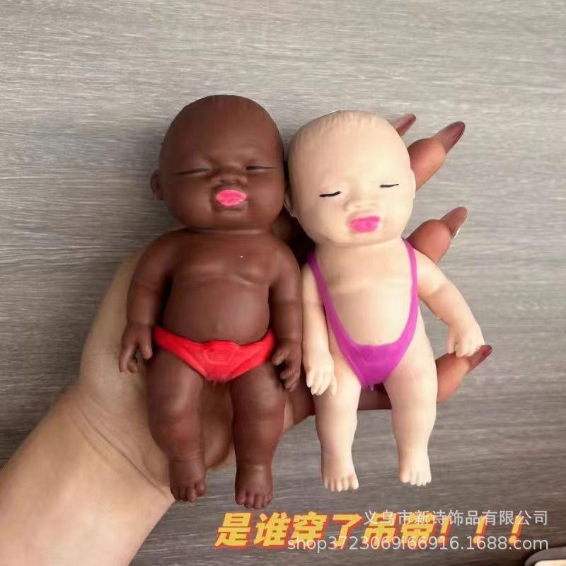 Plné tělo TPR Simulace Mini Roztomilé Reborn Panenky Měkké Životné Dětské Hračky Americká Černá Reborn Černá Dlaň Panenka Hračky Dárek pro Dívky