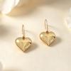 Elegant Heart-Shaped Gold-Plated Stainless Steel Stud Earrings for Women