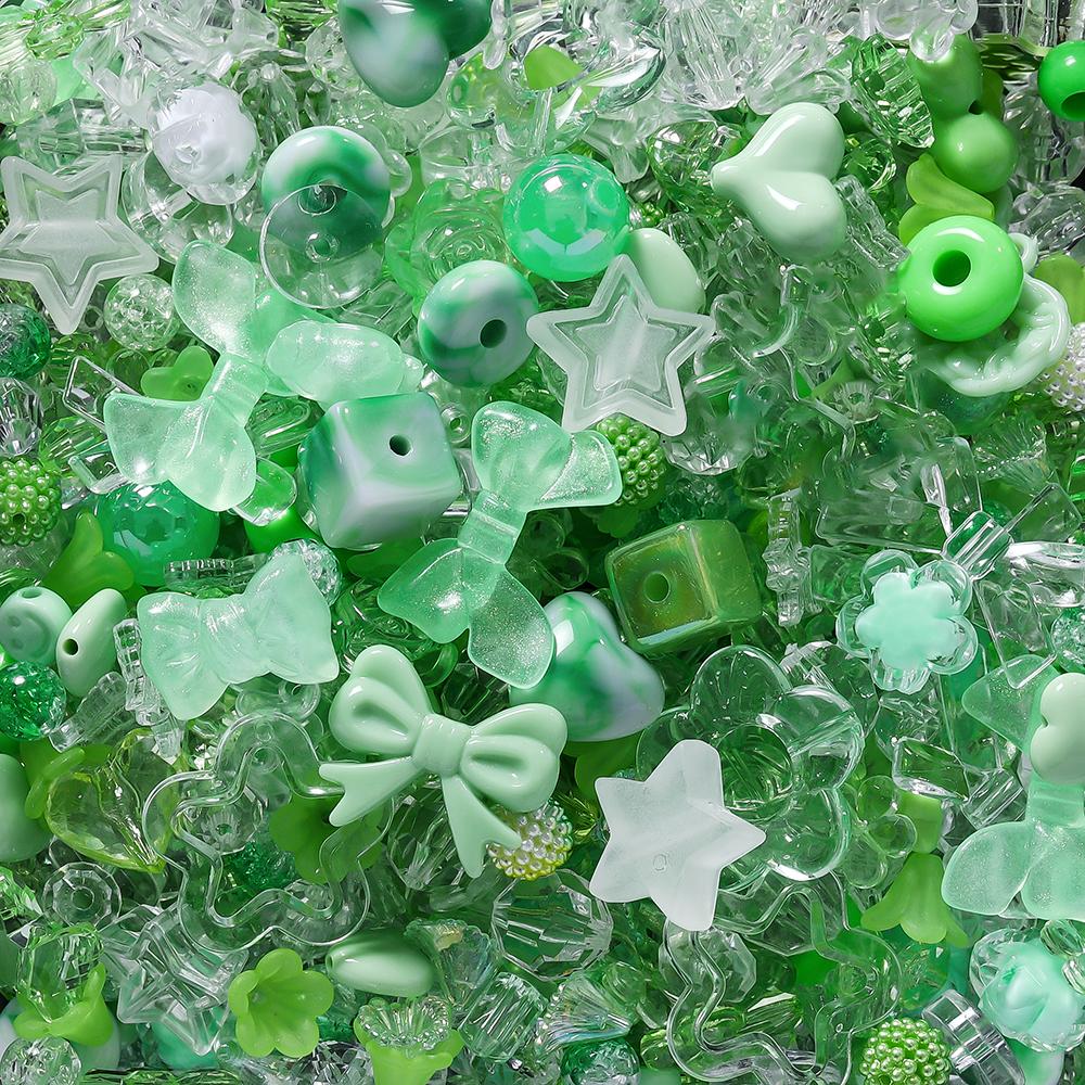 20g/lot Mixed Bowknot Beads Star Heart Butterfly Acrylic Spacer Bead for Jewelry Making DIY Bracelets Necklace Accessories