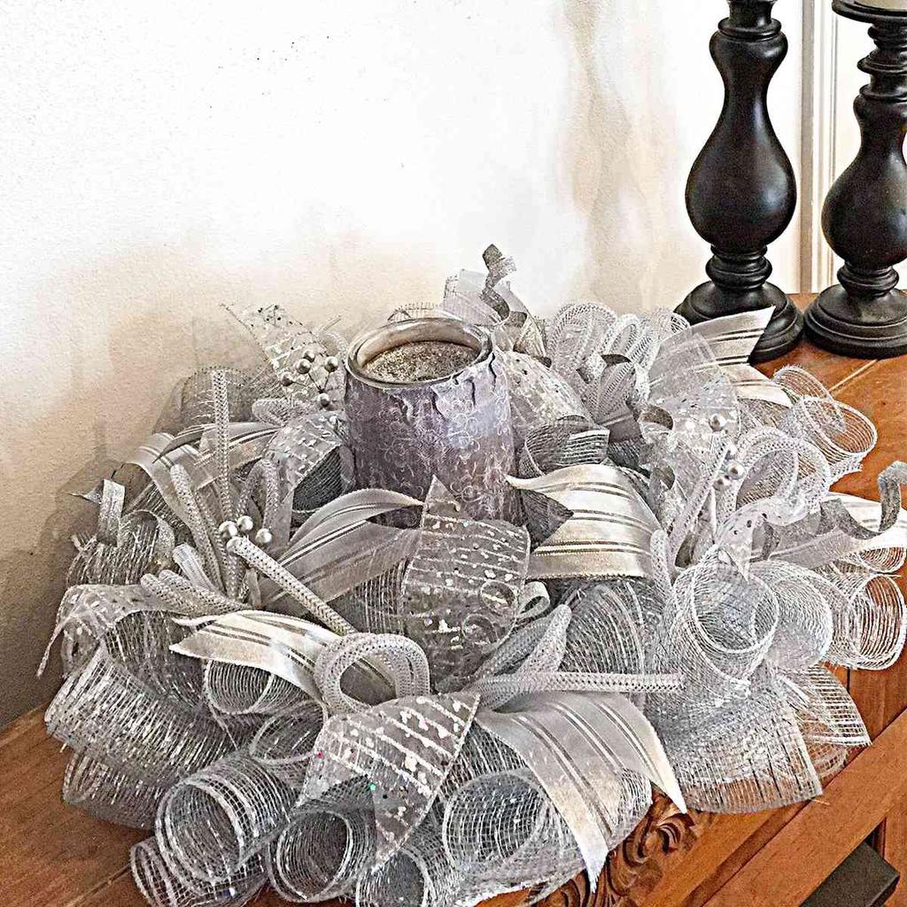 Christmas Mesh Tulle Roll Fabric Tree Pendant Merry Christmas Decor For Home 2025 Xmas Gifts DIY Craft Cristmas Navidad New Year