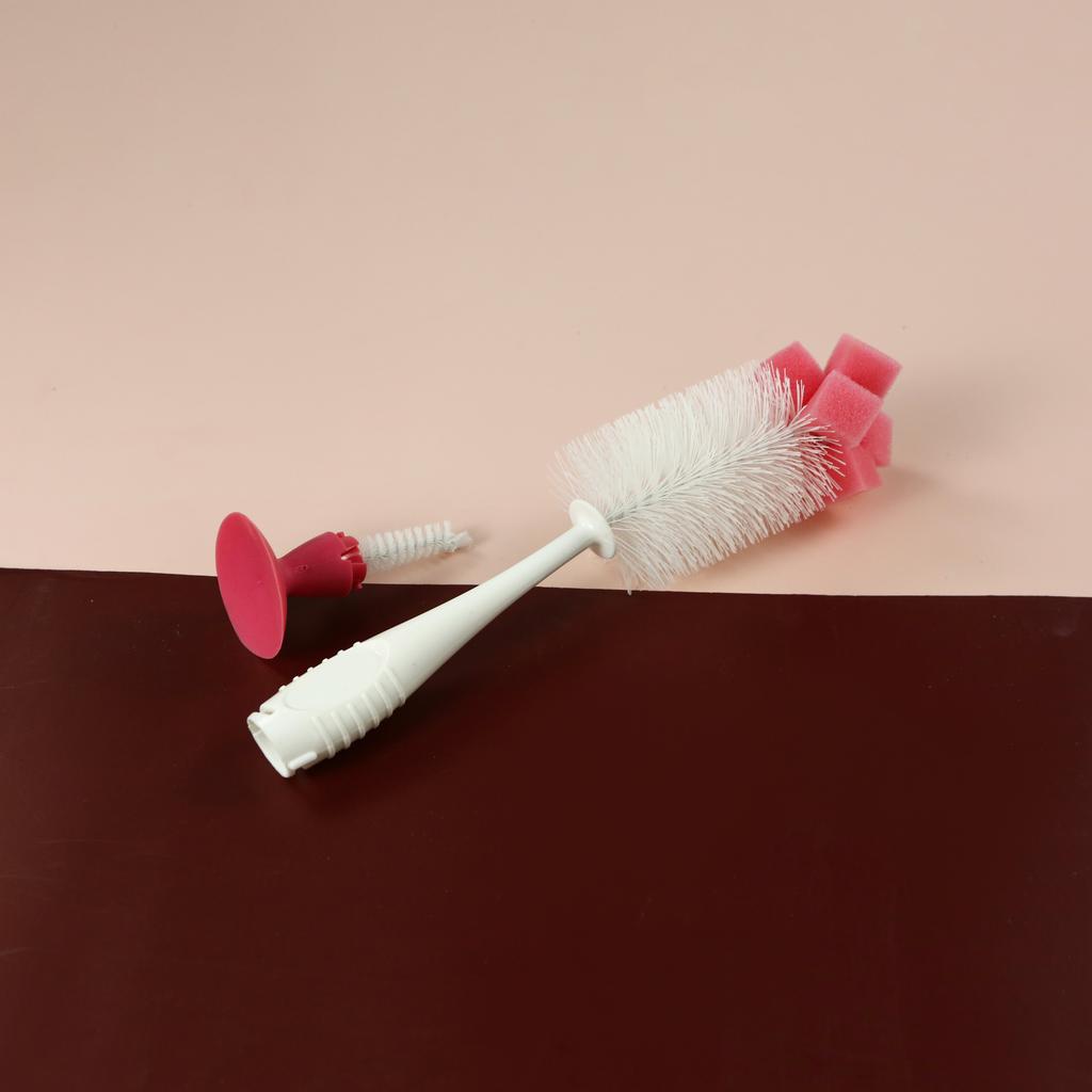 Eco-Friendly Straight Handle Bottle Cleaning Brush Customized Logo House Cleaner with Suction for Baby Made of Nylon and PP