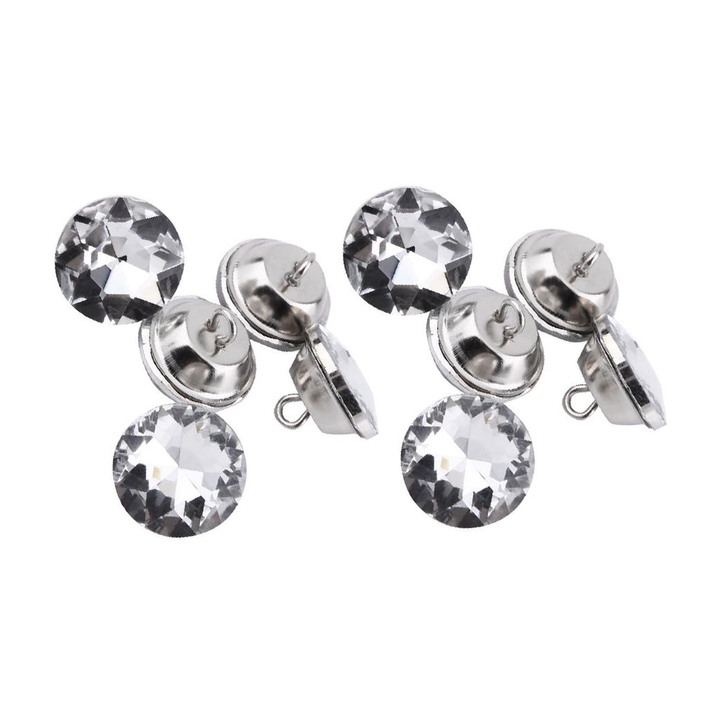 50pcs Crystal Diamante Rhinestone Round Buttons for Clothes Crafts Headboard Sofa