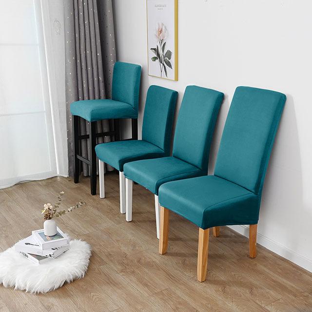 Coprisedie Elasticizzati in Spandex Monocolore Per Sala da Pranzo Cucina Matrimonio Ufficio Hotel Tessuto Durevole in Poliestere