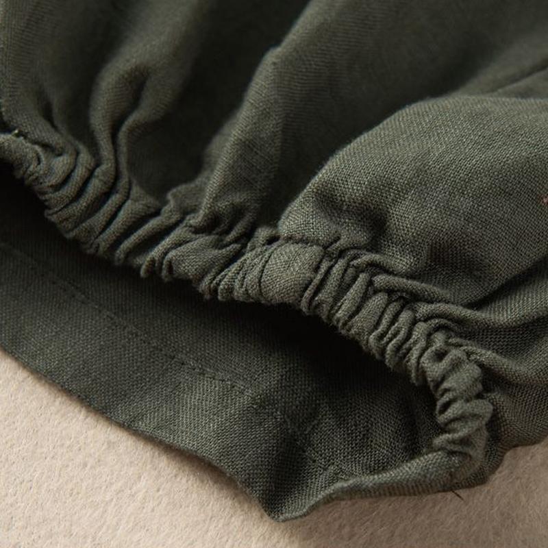 Jupe mi-corps en coton et lin pour femmes, jupe mi-longue d'été grande taille pour femmes