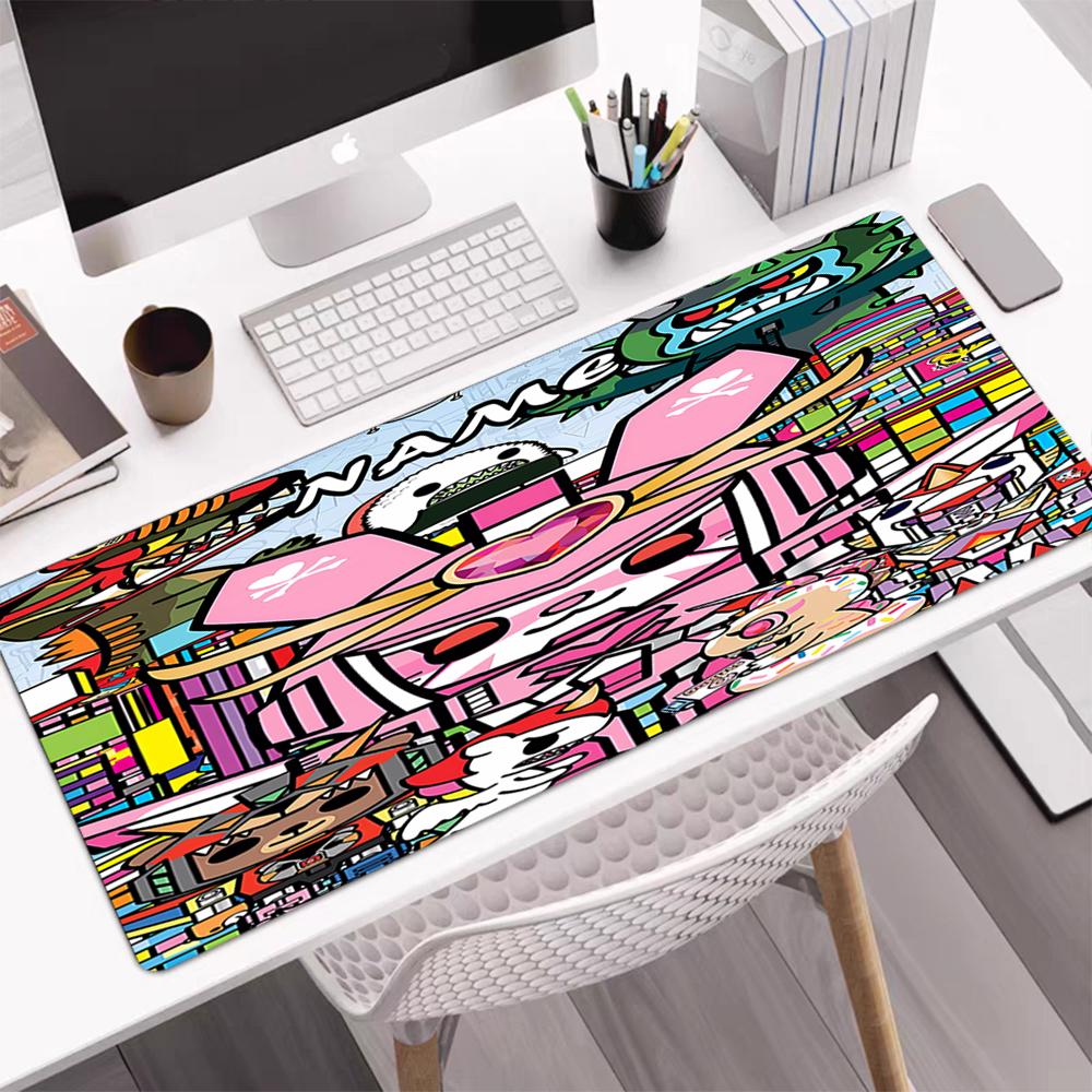 Custom Name Tokidoki Theme Mouse Pad, Non Slip Rubber Base, Multifunctional Office & Home Decor, Perfect for Workspace Personalization.