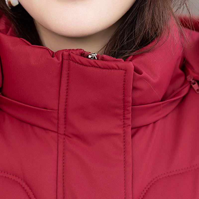 Velká velikost XL-7XL Žena středního věku Dlouhý kabát Zimní parky S kapucí Elegantní Volné Silné Teplé Dámské Bundy Zimní kabáty