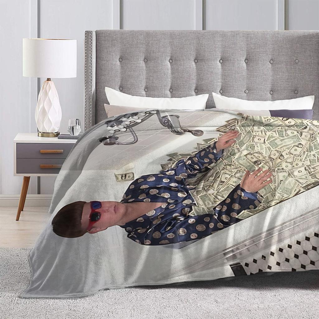 Oliver Tree Cash Bath Tub Meme Blanket Cover Coral Fleece Plush Super Soft Throw Blanket for Airplane Travel Bedspread