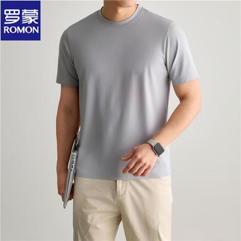 ROMON Men's Lyocell Blend Short Sleeve T-Shirt