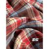 2025 Spring and Autumn New Shirt for Women Korean Version Retro Hong Kong Style POLO Collar Student Plaid Loose Jacket Shirt for Women