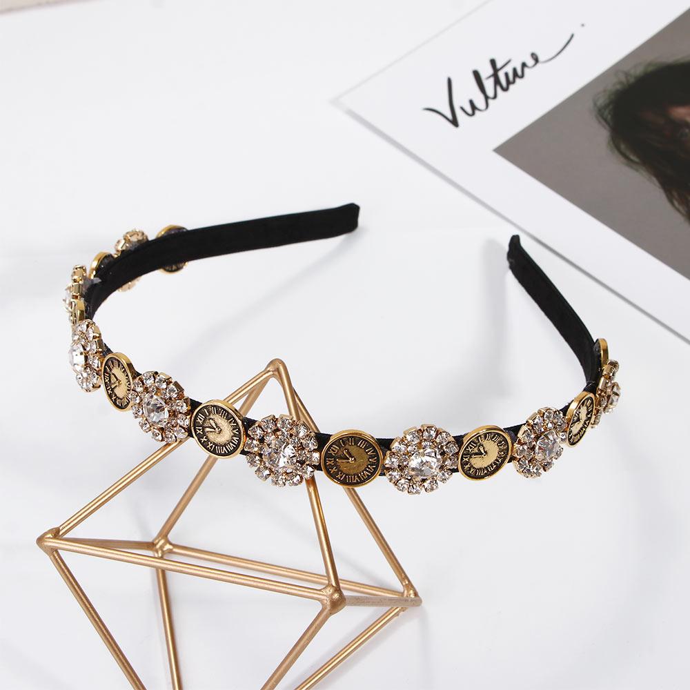 Clock Women Retro Headdress French Hair Accessories Hair Band Headwear Headband Hair Hoop