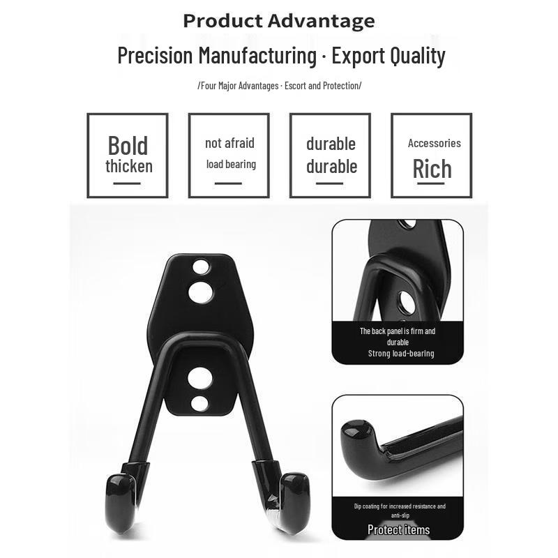 Heavy-Duty Flat Steel Storage Hooks (2-Pack)