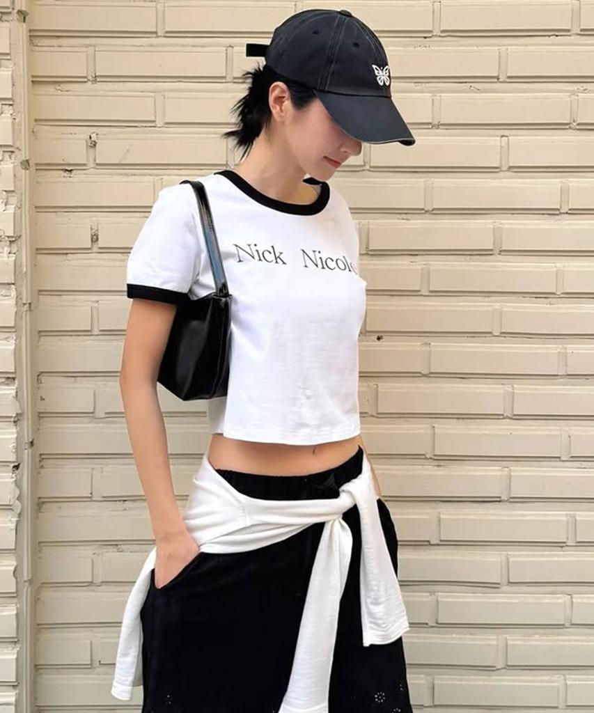 Nigaennikol Vintage Mini Butterfly Ball Cap_Black White