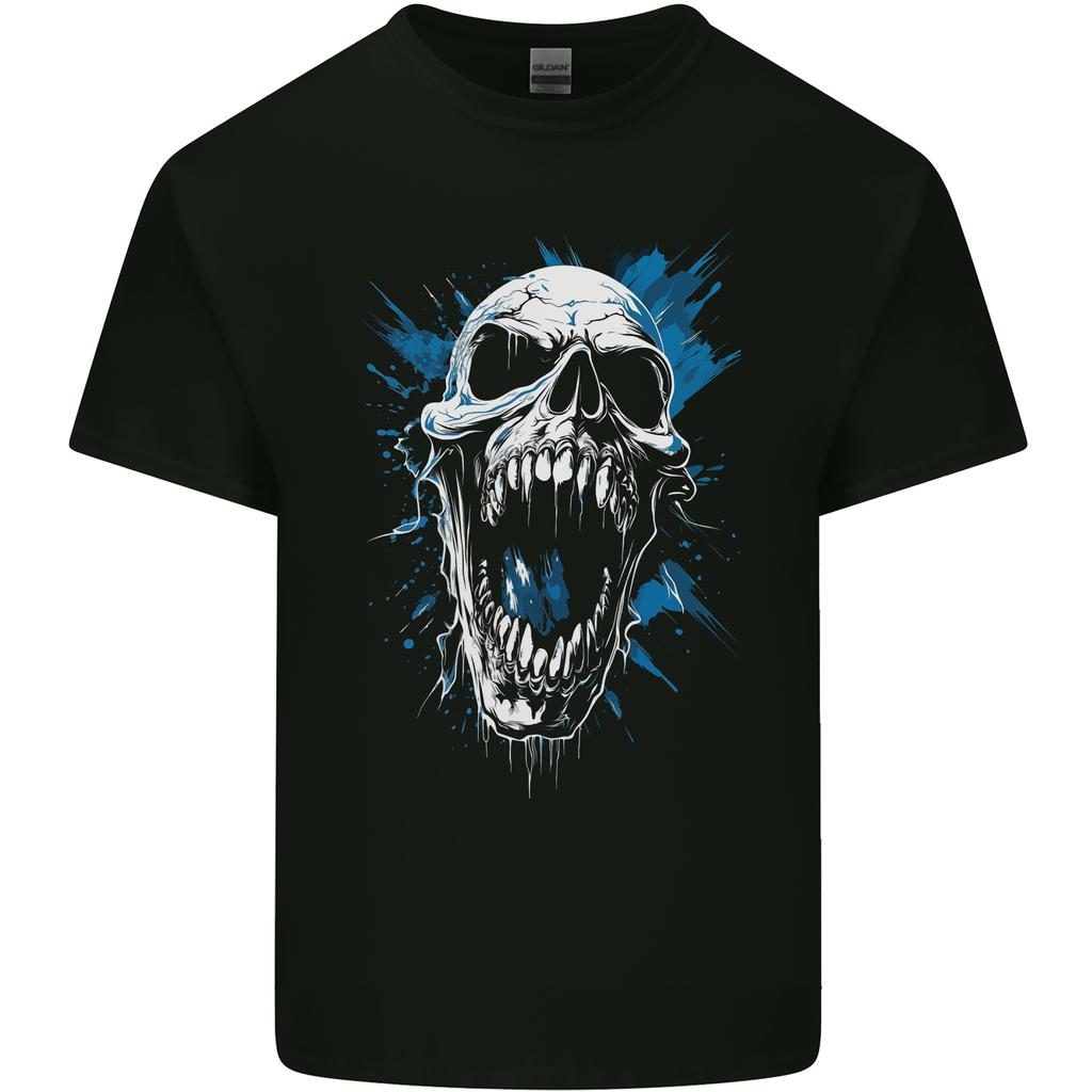 Screaming Skull Goth Horror Gothic Heavy Metal Unisexs Light Cotton TShirt
