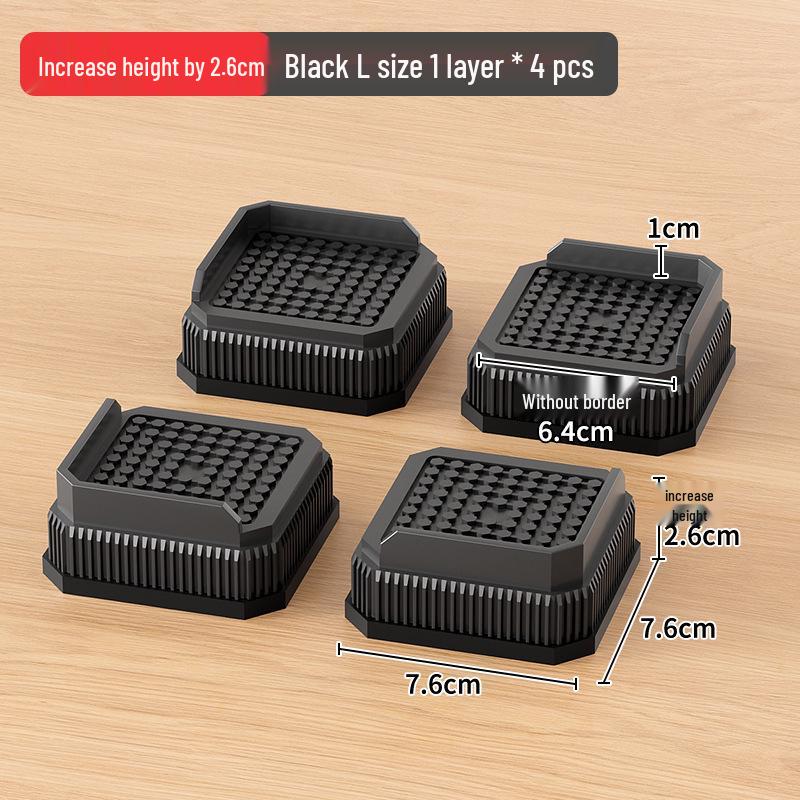 Adjustable Stackable Furniture Riser Pads for Table, Cabinet, and Bed Legs - Moisture-Proof, Strong Load-Bearing Plastic Blocks